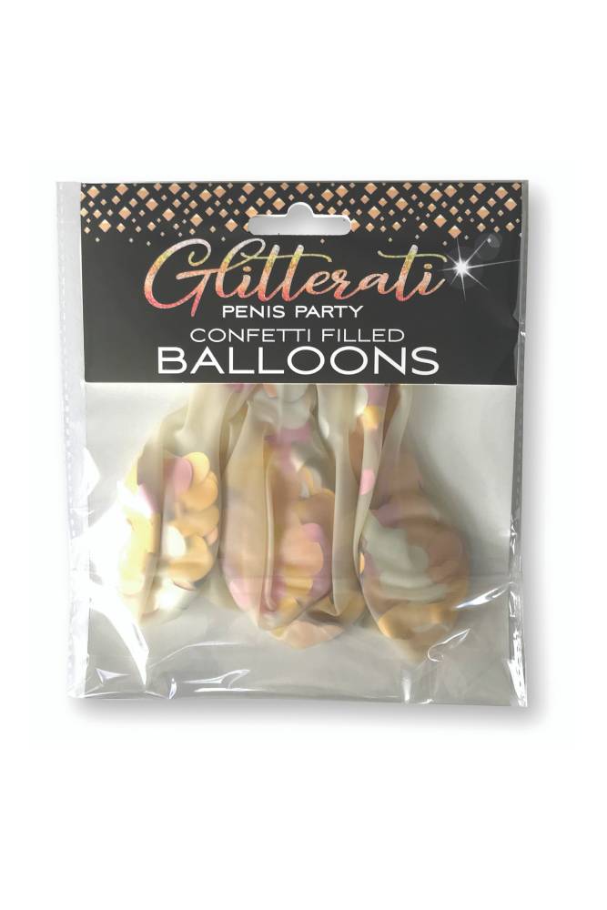 Little Genie - Glitterati Penis Confetti Filled Balloons - Clear - Tophatter Daily Deals
