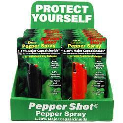 12) PS-1A Hard Case Mixed Colors Pepper Sprays with Display Option Add Display Self Defense - Tophatter Daily Deals