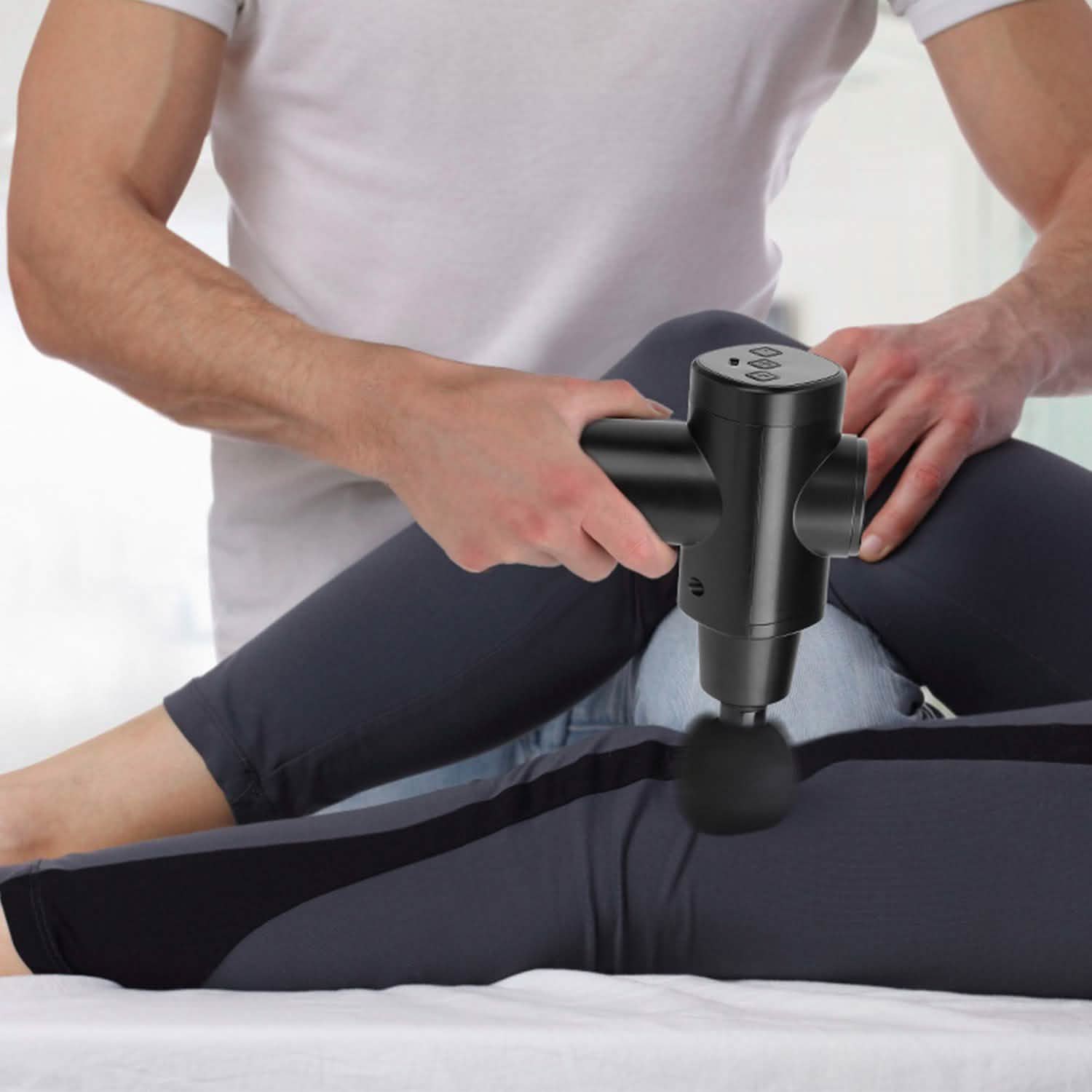 Percussion Digital Display Rechargeable Deep Tissue Vibration Massage Gun Health & Wellness - Tophatter Daily Deals