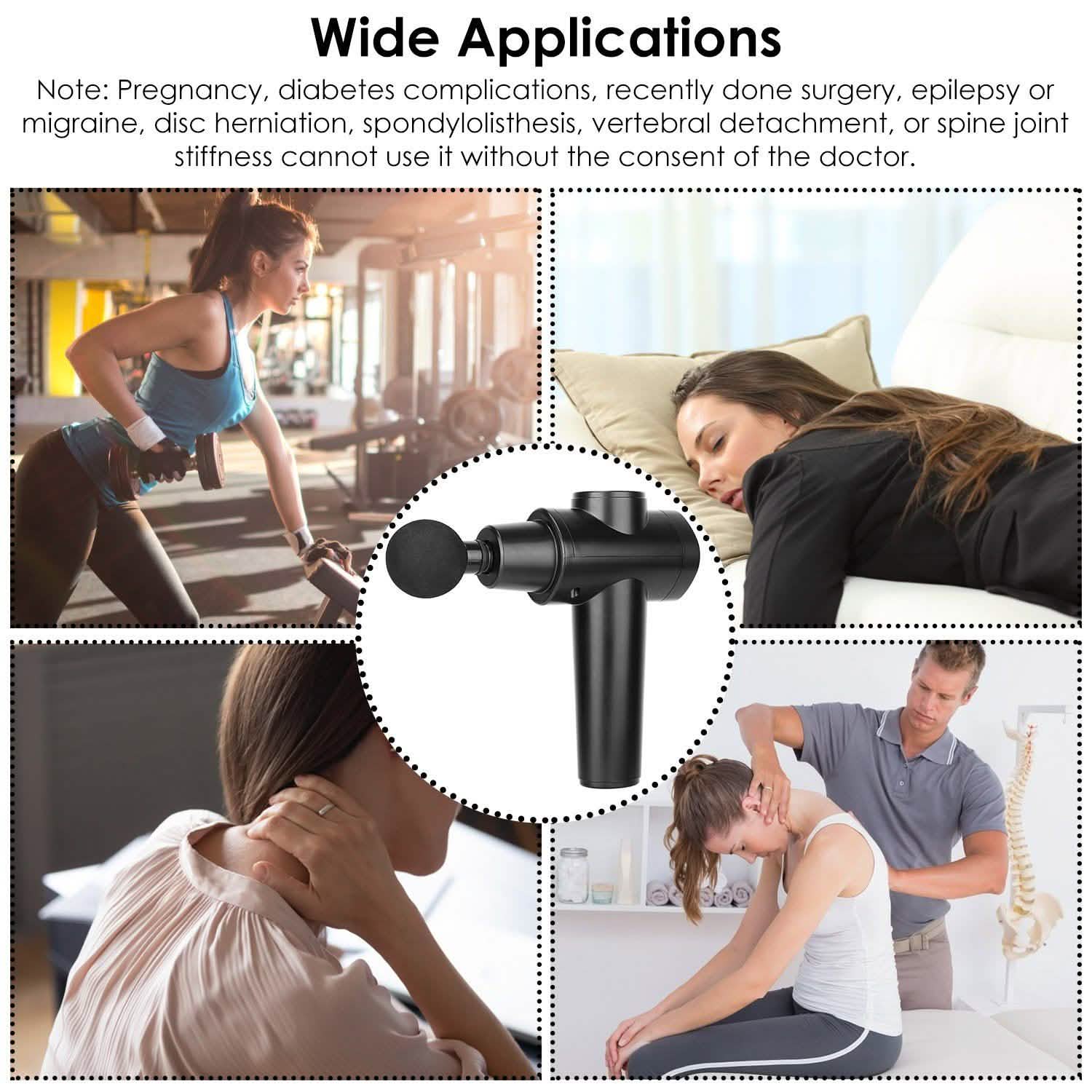 Percussion Digital Display Rechargeable Deep Tissue Vibration Massage Gun Health & Wellness - Tophatter Daily Deals