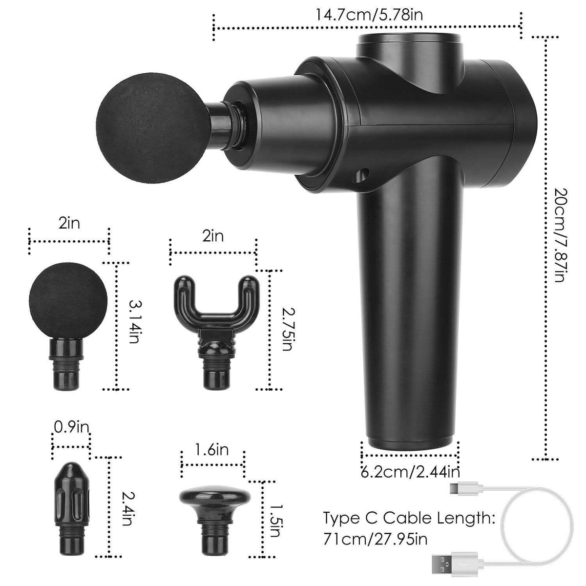 Percussion Digital Display Rechargeable Deep Tissue Vibration Massage Gun Health & Wellness - Tophatter Daily Deals