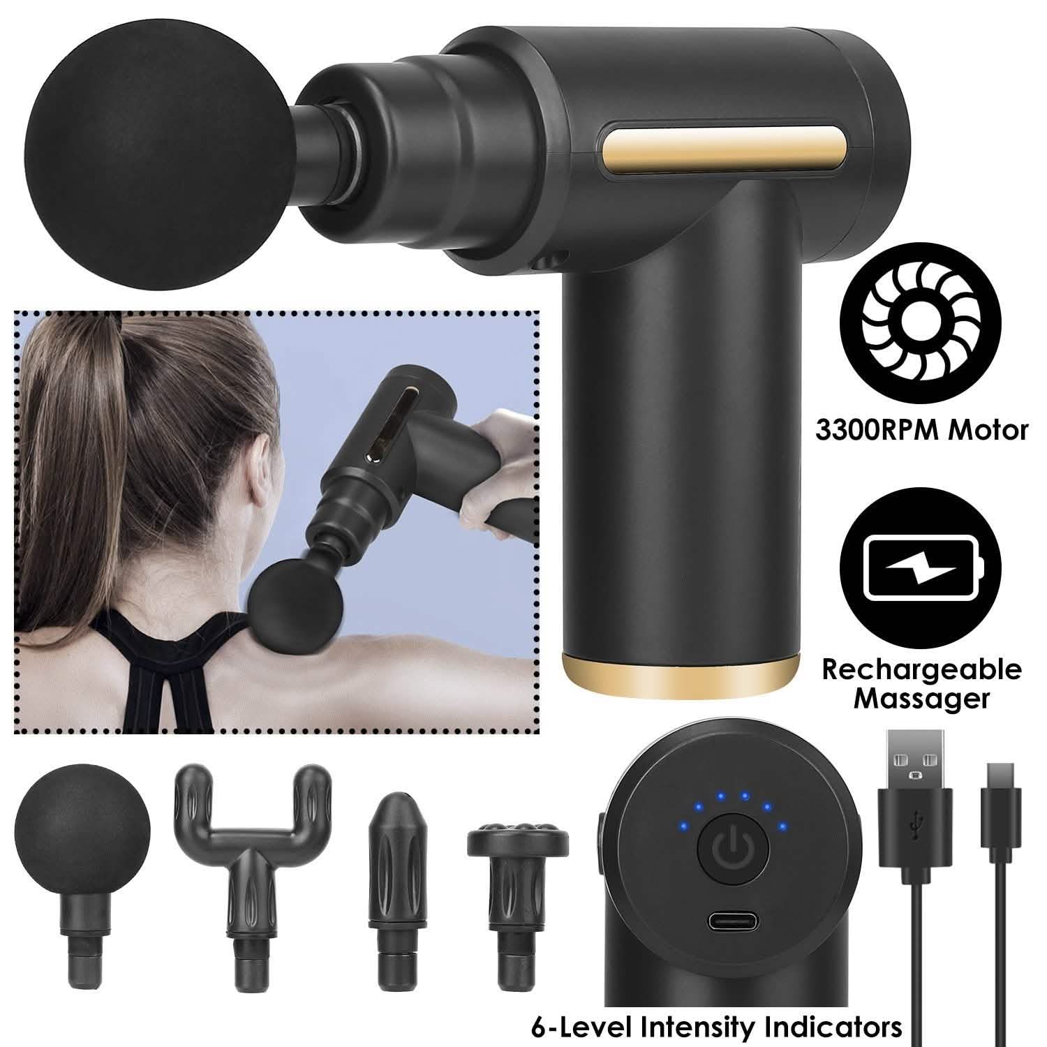 Percussion Rechargeable Massage Gun Health & Wellness - Tophatter Daily Deals