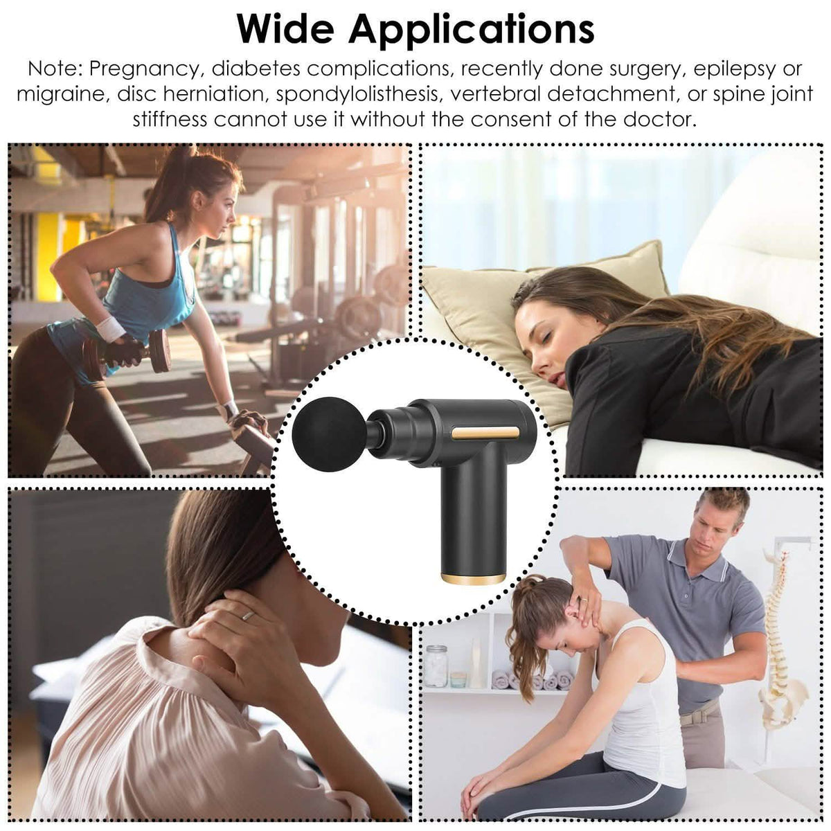 Percussion Rechargeable Massage Gun Health & Wellness - Tophatter Daily Deals