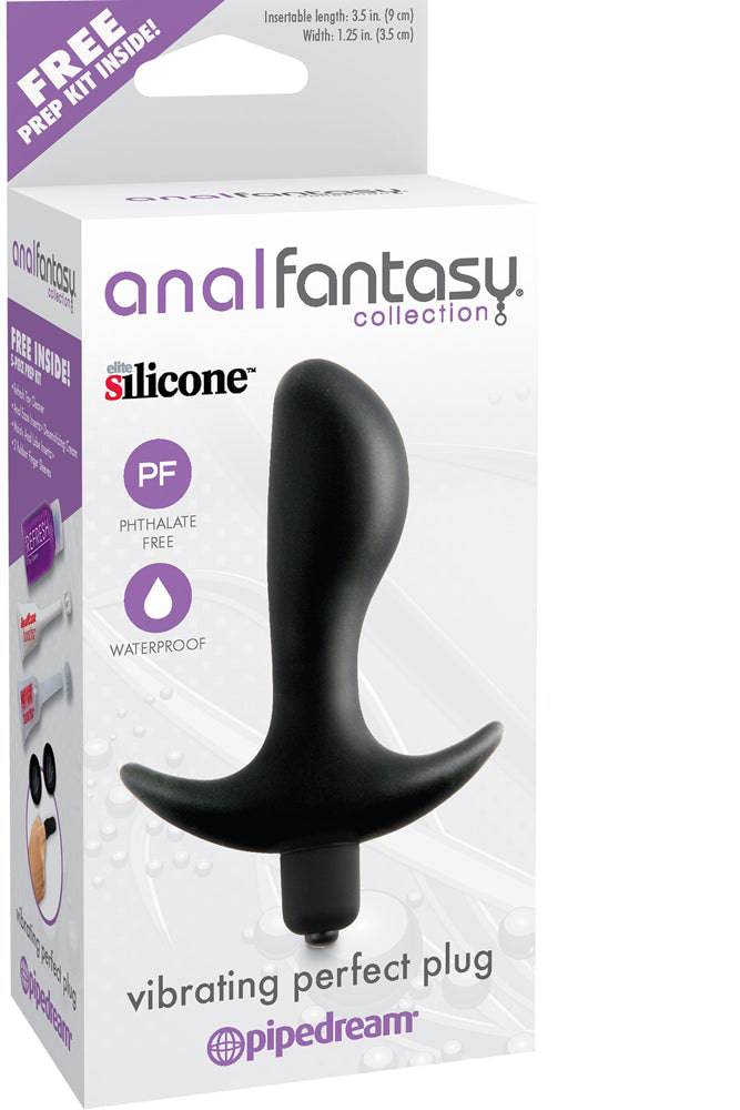 Pipedream - Anal Fantasy - Vibrating Perfect Plug - Black Sex Toy - Tophatter Daily Deals