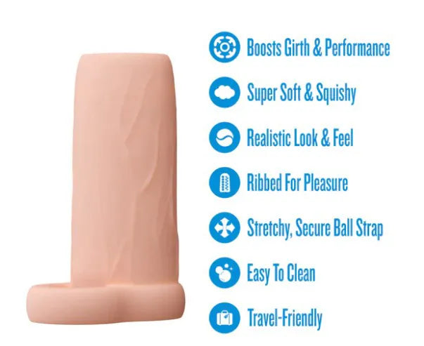 Performance 3.5 Inch Enhancement Sleeve – Soft Flexible Penis Extender Sleeve > Sex Toys For Men > Penis Sleeves - Tophatter Daily Deals