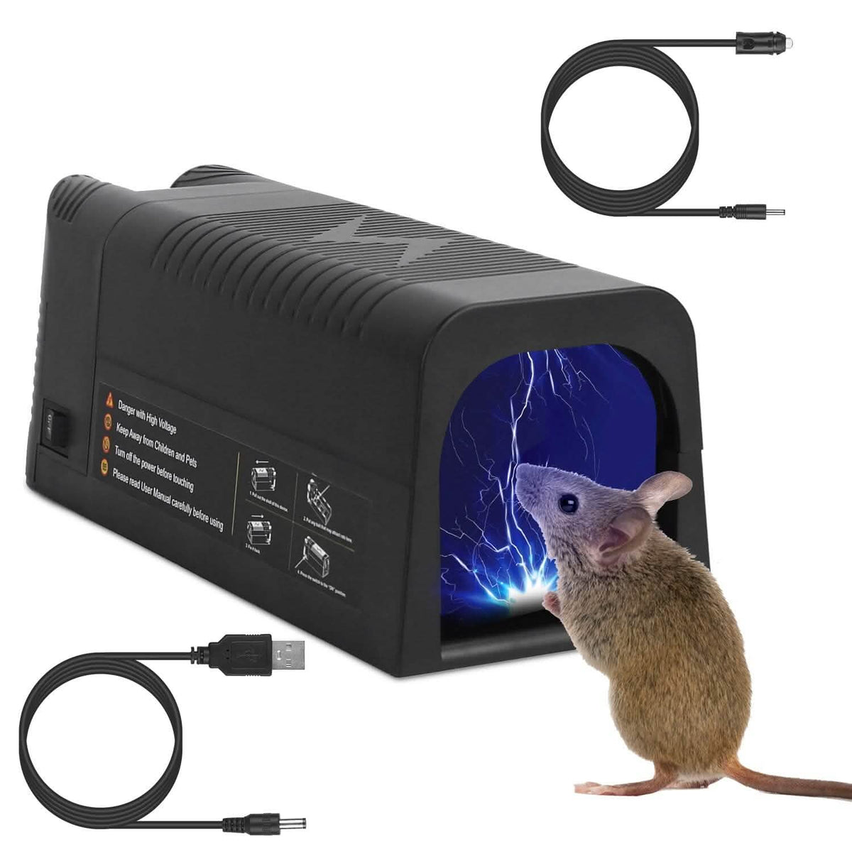 Pest Control Rechargeable Shock Mice Killer with 1800V High Voltage Pest Control - Tophatter Daily Deals