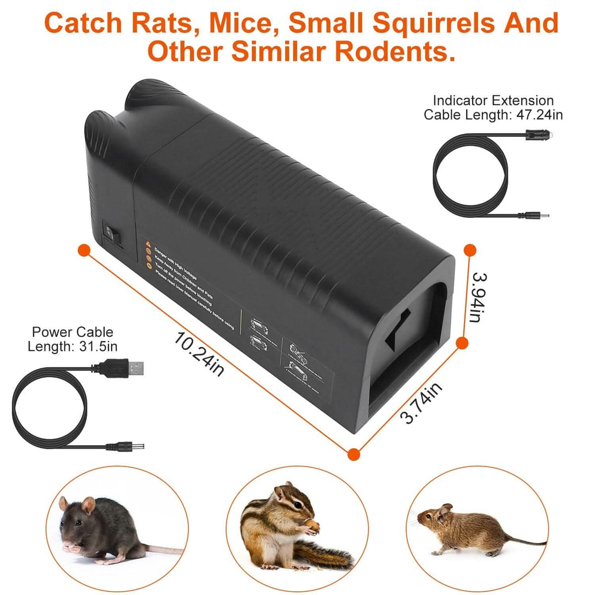 Pest Control Rechargeable Shock Mice Killer with 1800V High Voltage Pest Control - Tophatter Daily Deals