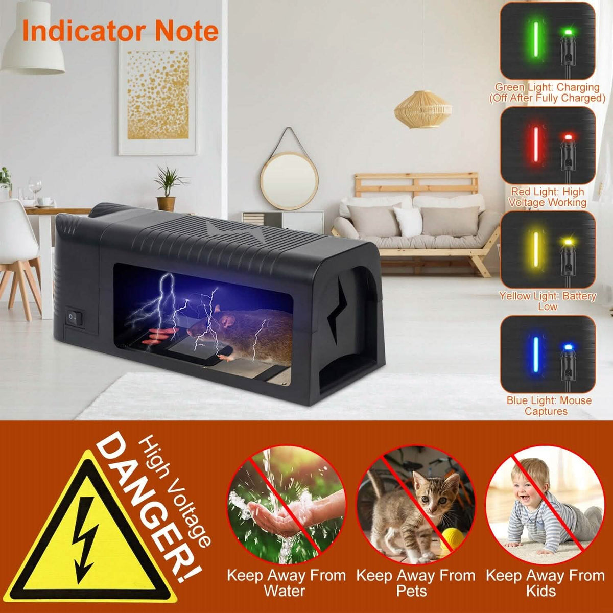 Pest Control Rechargeable Shock Mice Killer with 1800V High Voltage Pest Control - Tophatter Daily Deals