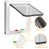Pet 4 Way Locking Quiet Flap Door Pet Supplies - Tophatter Daily Deals