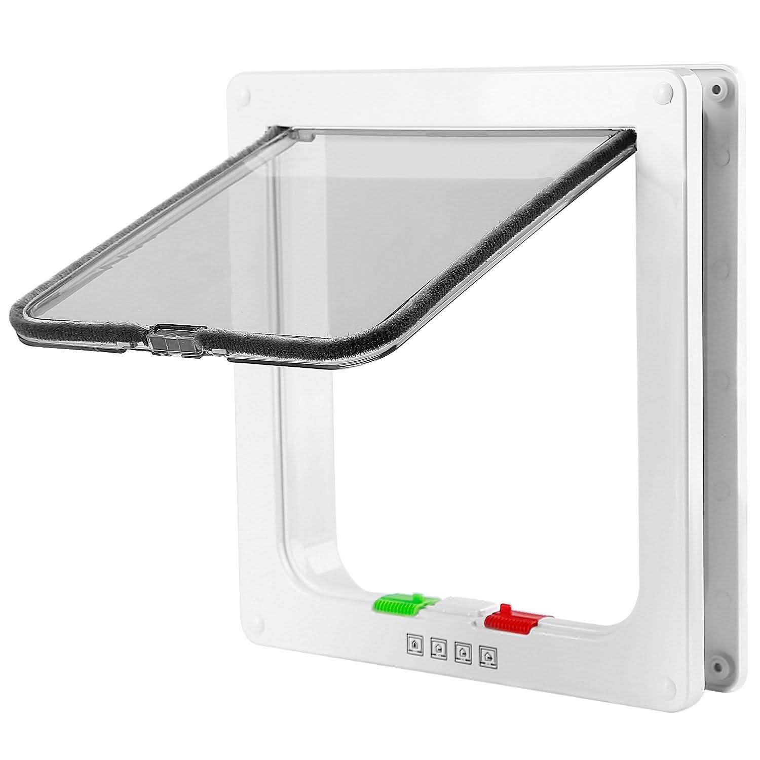 Pet 4 Way Locking Quiet Flap Door Pet Supplies - Tophatter Daily Deals