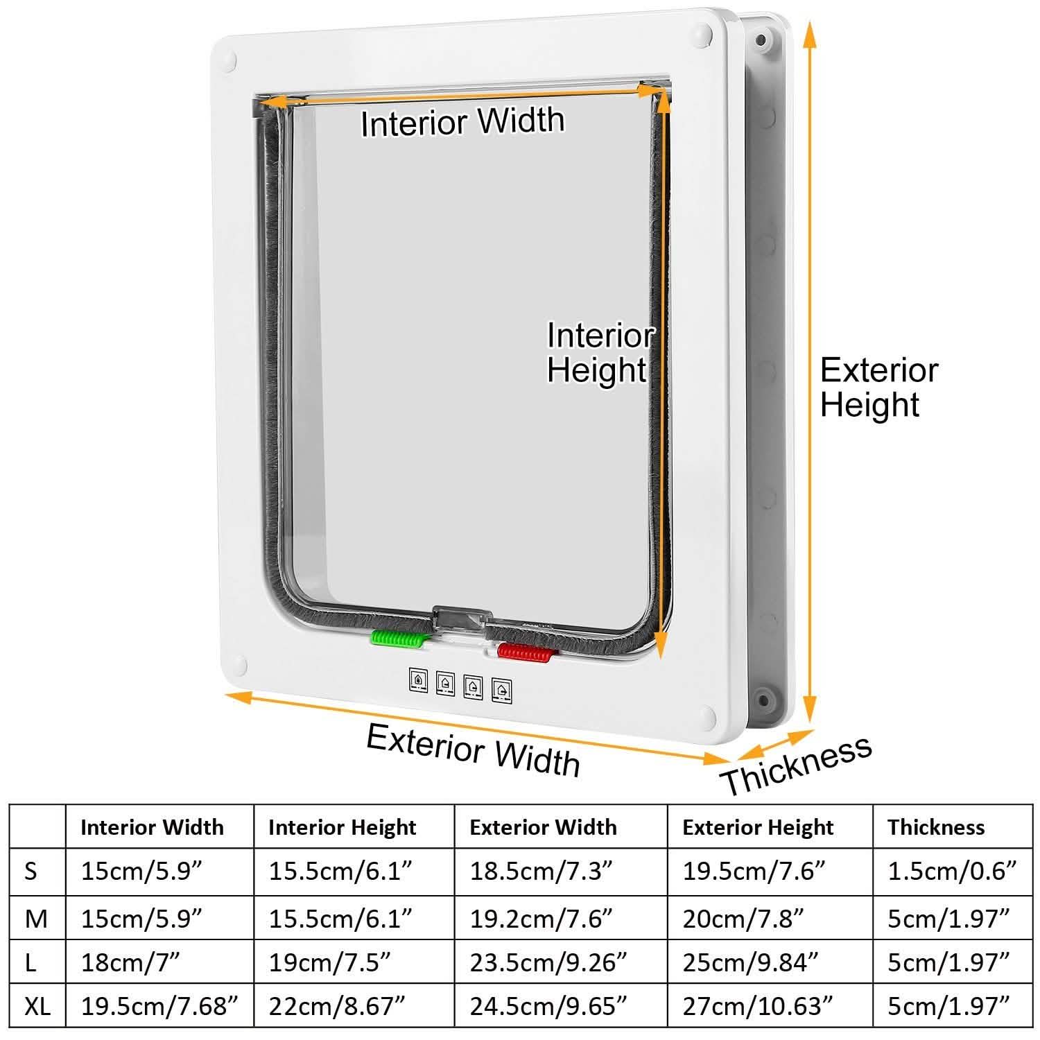 Pet 4 Way Locking Quiet Flap Door Pet Supplies - Tophatter Daily Deals