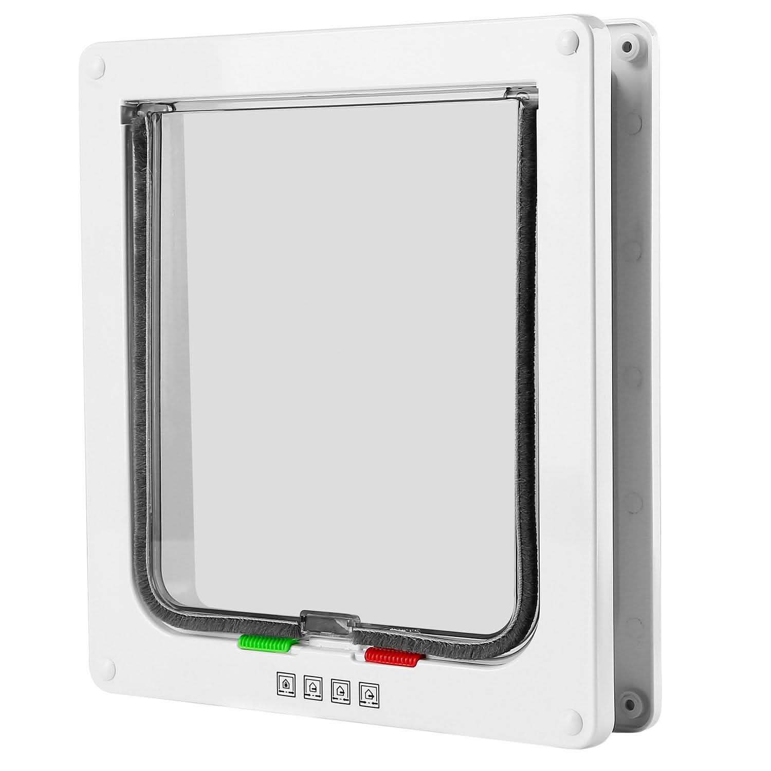 Pet 4 Way Locking Quiet Flap Door Pet Supplies - Tophatter Daily Deals
