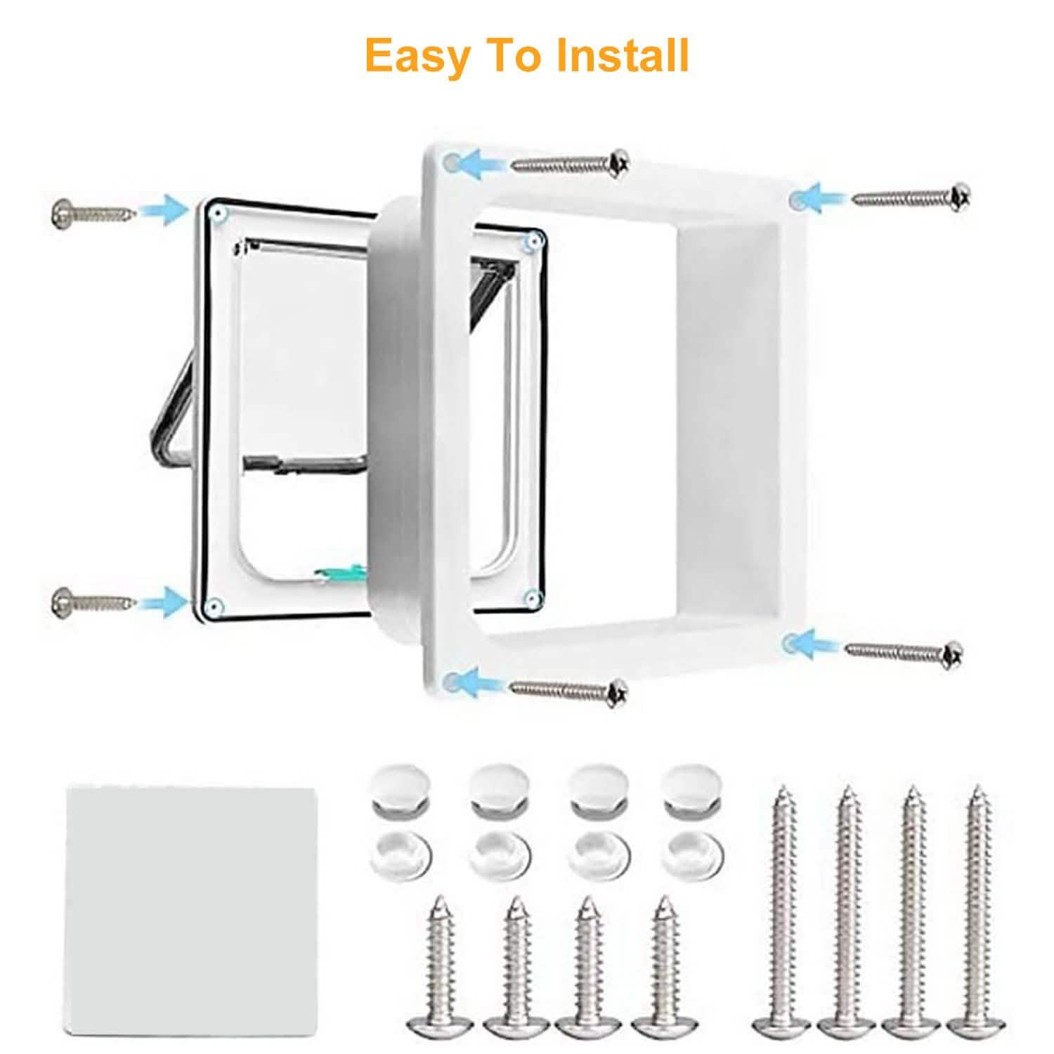 Pet 4 Way Locking Quiet Flap Door Pet Supplies - Tophatter Daily Deals