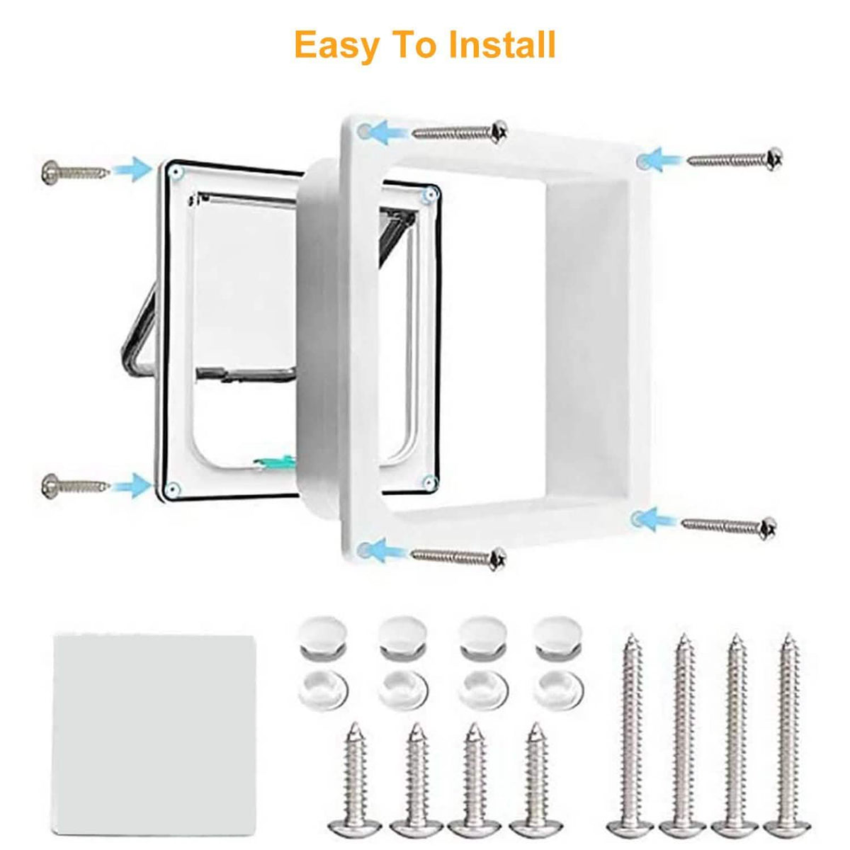 Pet 4 Way Locking Quiet Flap Door Pet Supplies - Tophatter Daily Deals