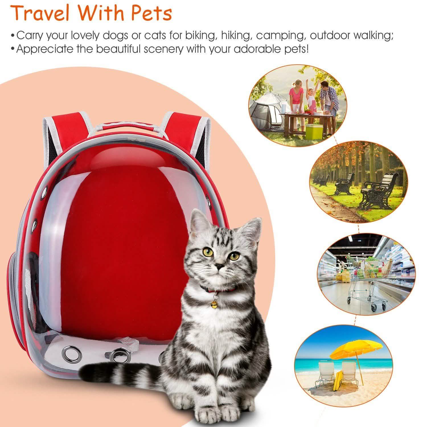 Pet Carrier Ventilate Backpack Pet Supplies - Tophatter Daily Deals