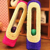 Pet Cat Rolling Sisal Scratching Post Trapped With 3 Ball Training Novely Toy Pet Supplies - Tophatter Daily Deals