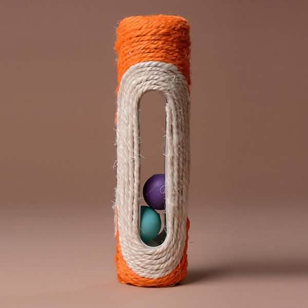 Pet Cat Rolling Sisal Scratching Post Trapped With 3 Ball Training Novely Toy Pet Supplies - Tophatter Daily Deals
