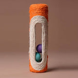 Pet Cat Rolling Sisal Scratching Post Trapped With 3 Ball Training Novely Toy Pet Supplies - Tophatter Daily Deals