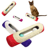Pet Cat Rolling Sisal Scratching Post Trapped With 3 Ball Training Novely Toy Pet Supplies - Tophatter Daily Deals