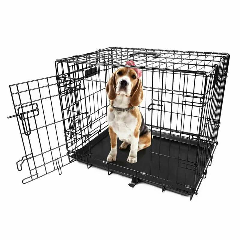 Pet Crates Folding Metal - Assorted Sizes 24" Pet Supplies - Tophatter Daily Deals