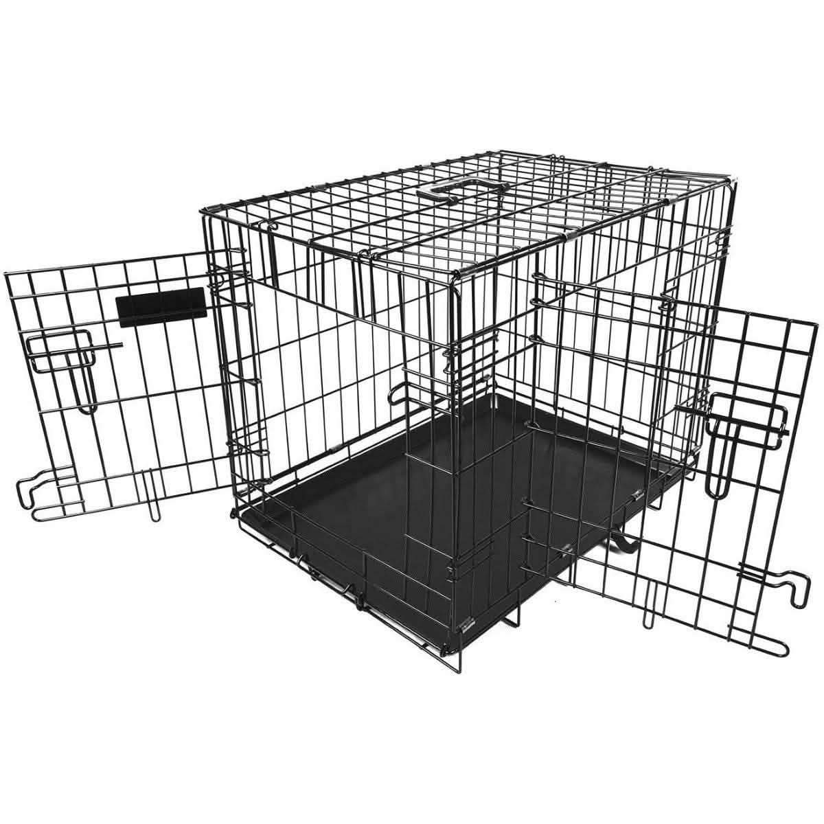 Pet Crates Folding Metal - Assorted Sizes Pet Supplies - Tophatter Daily Deals