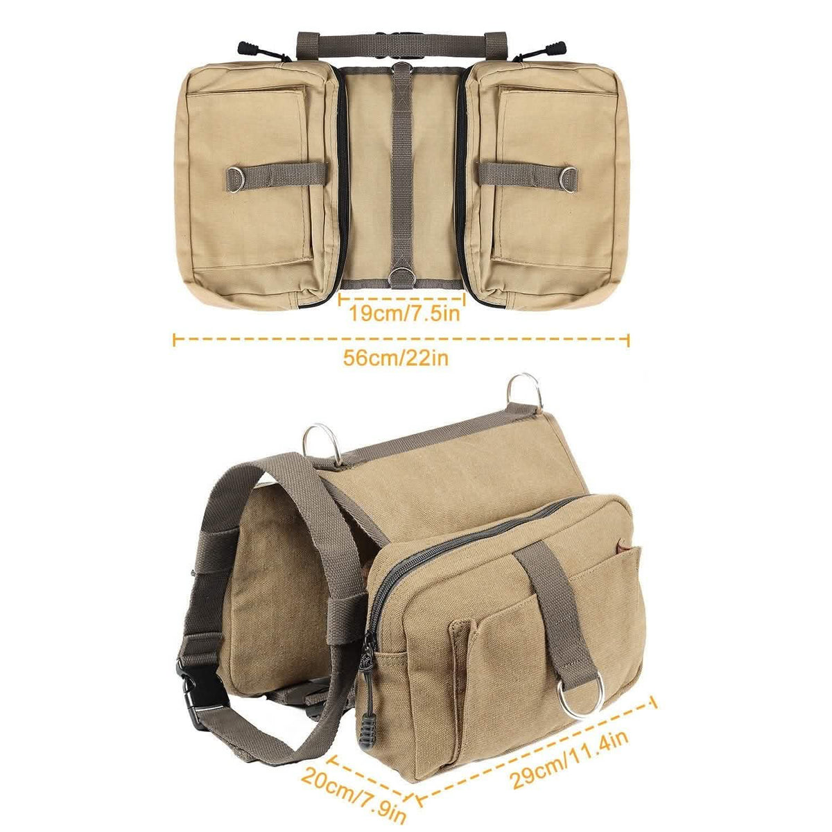 Pet Dog Backpack Hound Hiking Camping Saddle Bag Pet Supplies - Tophatter Daily Deals