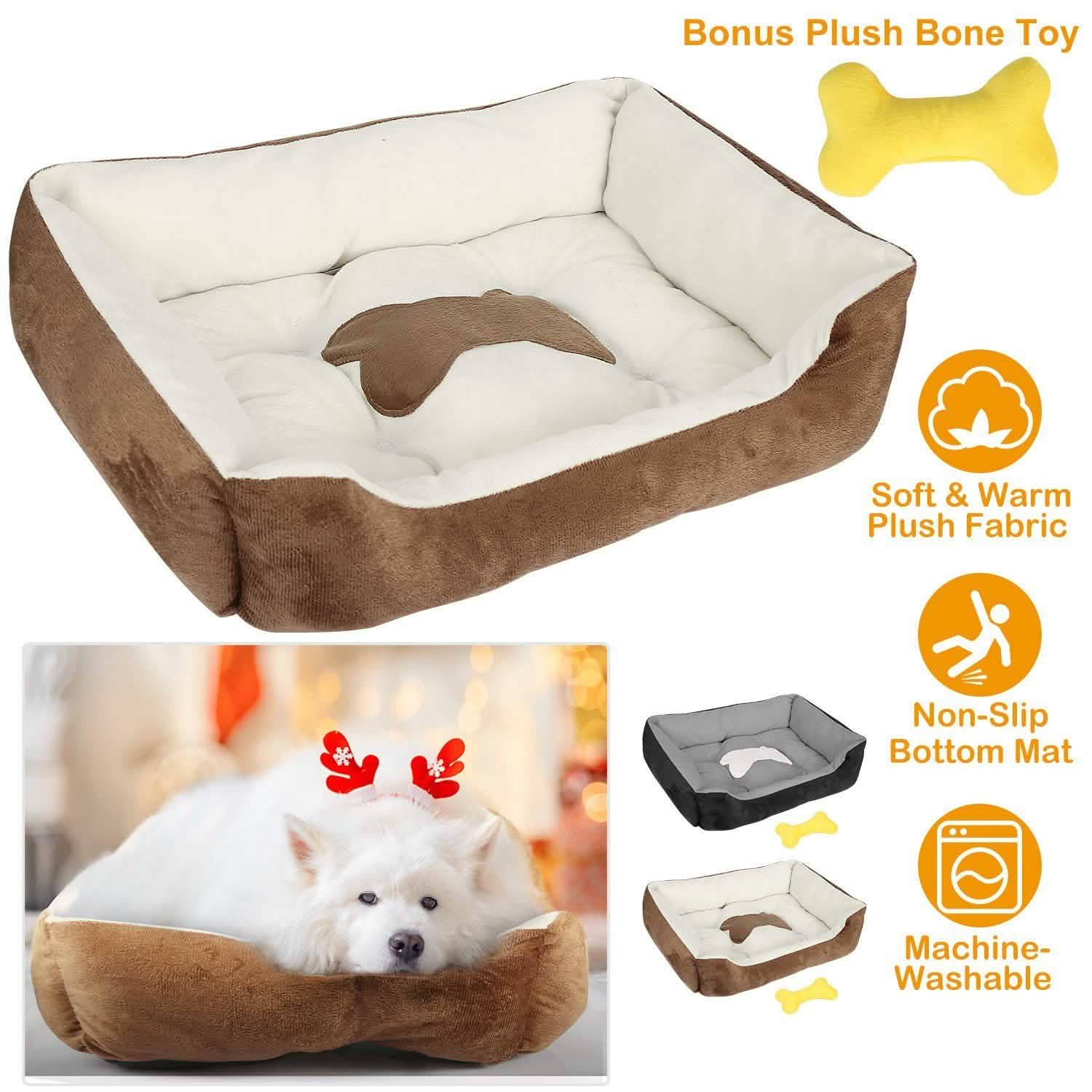 Pet Dog Bed Soft Warm Fleece Pet Supplies - Tophatter Daily Deals
