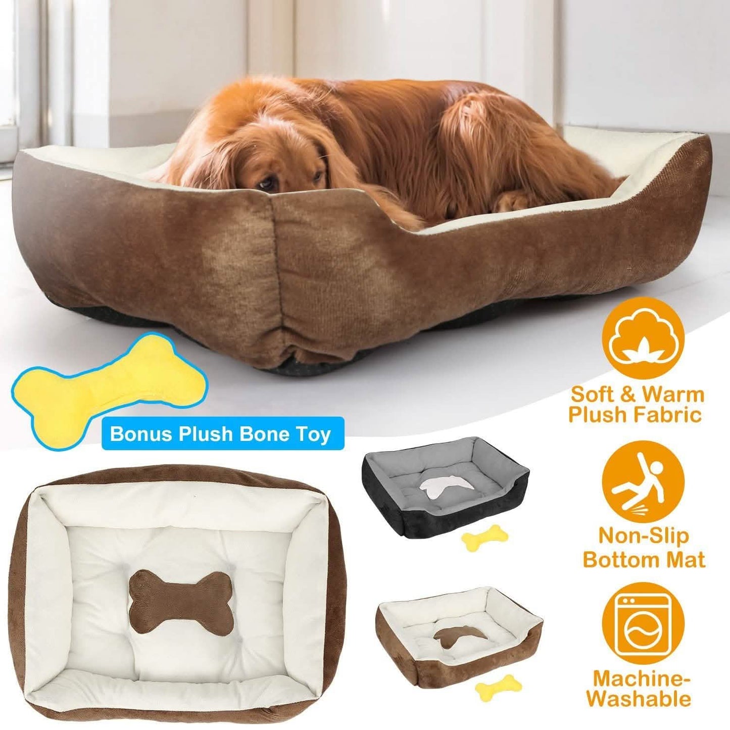 Pet Dog Bed Soft Warm Fleece Pet Supplies - Tophatter Daily Deals
