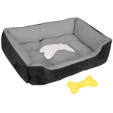 Pet Dog Bed Soft Warm Fleece Black Pet Supplies - Tophatter Daily Deals