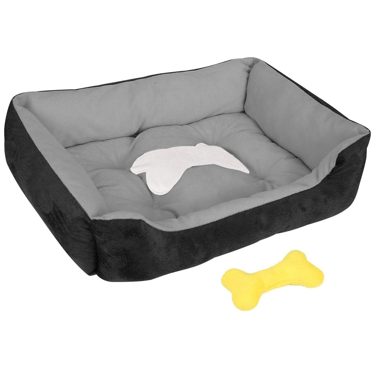 Pet Dog Bed Soft Warm Fleece Black Pet Supplies - Tophatter Daily Deals