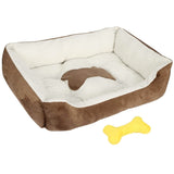 Pet Dog Bed Soft Warm Fleece Brown Pet Supplies - Tophatter Daily Deals