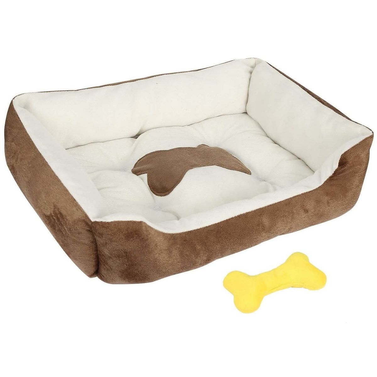Pet Dog Bed Soft Warm Fleece Brown Pet Supplies - Tophatter Daily Deals