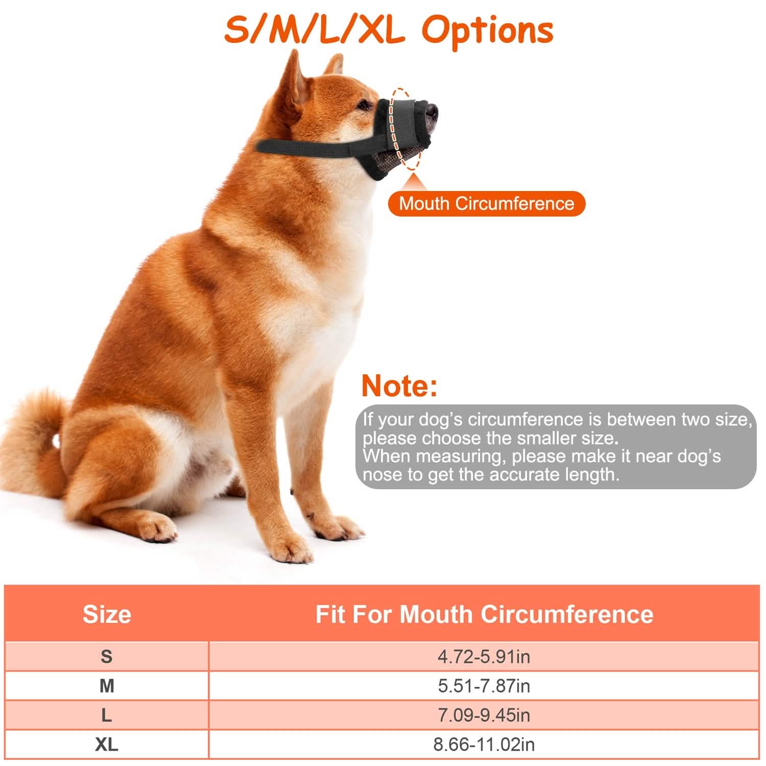 Pet Dog Muzzle Mask Adjustable Dog Mouth Cover Pet Supplies - Tophatter Daily Deals