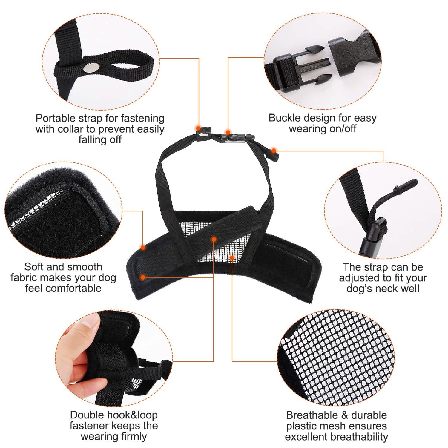 Pet Dog Muzzle Mask Adjustable Dog Mouth Cover Pet Supplies - Tophatter Daily Deals