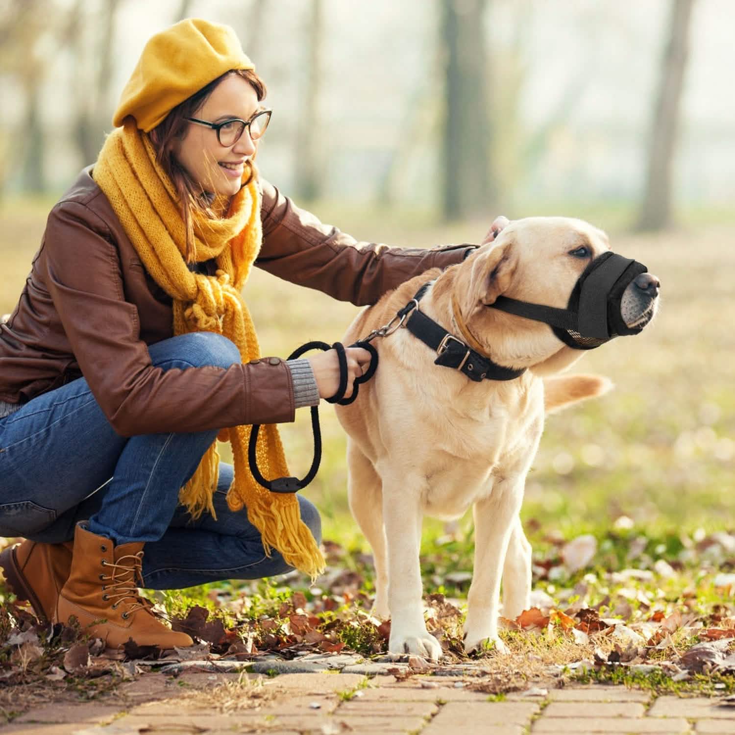 Pet Dog Muzzle Mask Adjustable Dog Mouth Cover Pet Supplies - Tophatter Daily Deals