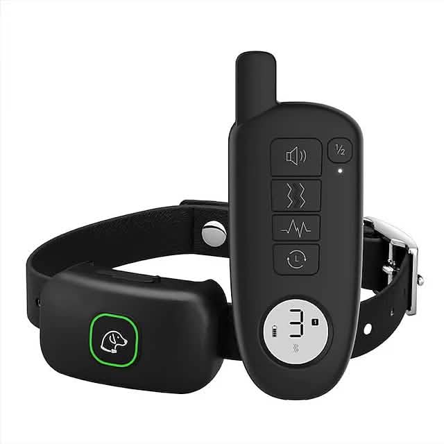 Pet Dog Shock Collar with Remote Black Pet Supplies - Tophatter Daily Deals