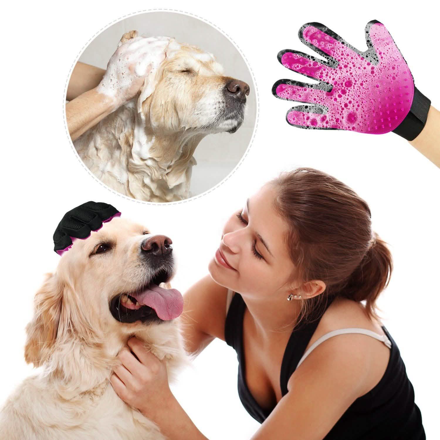 Pet Grooming Glove Pet Supplies - Tophatter Daily Deals