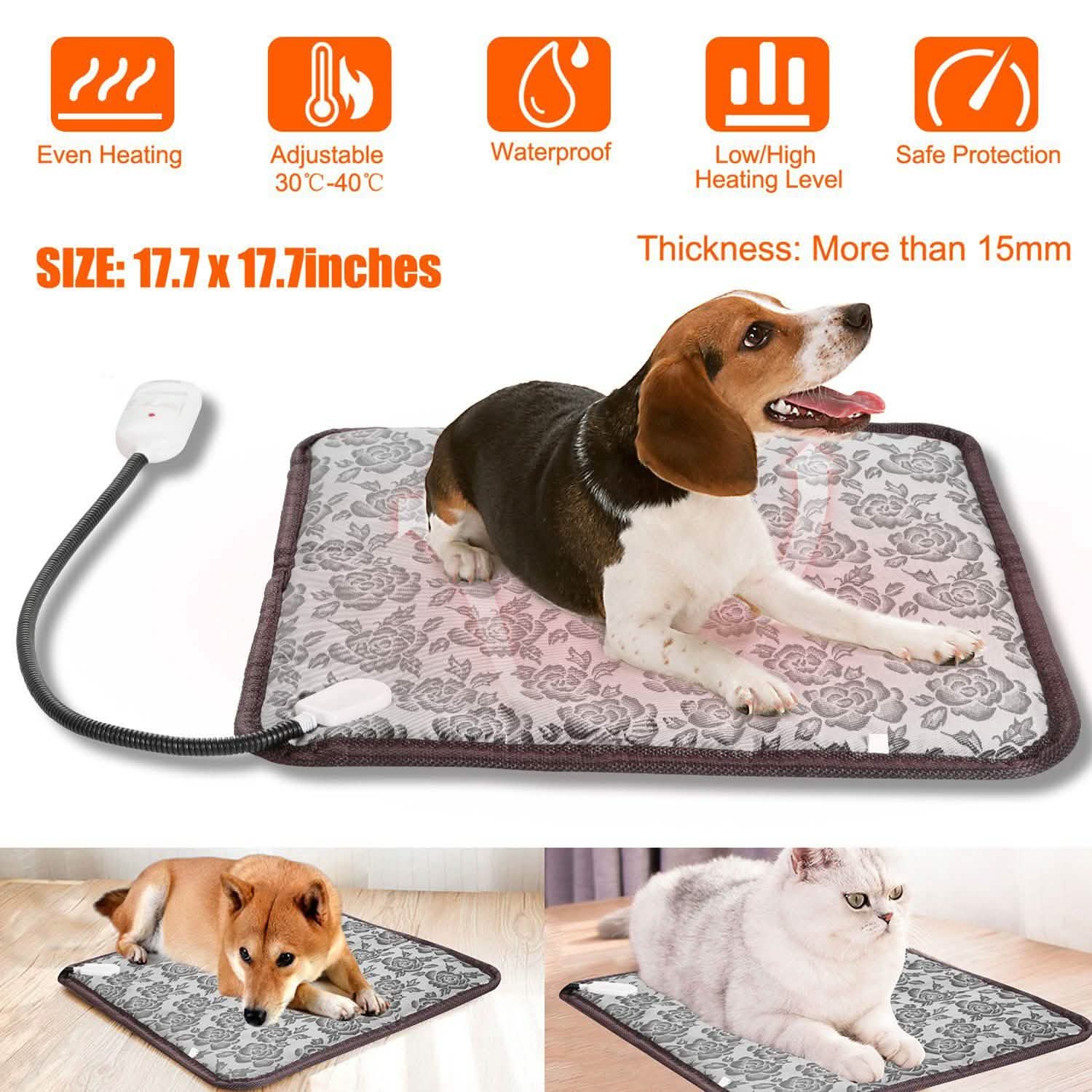 Pet Heating Pat Dog Cat Electric Heating Mat Pet Supplies - Tophatter Daily Deals