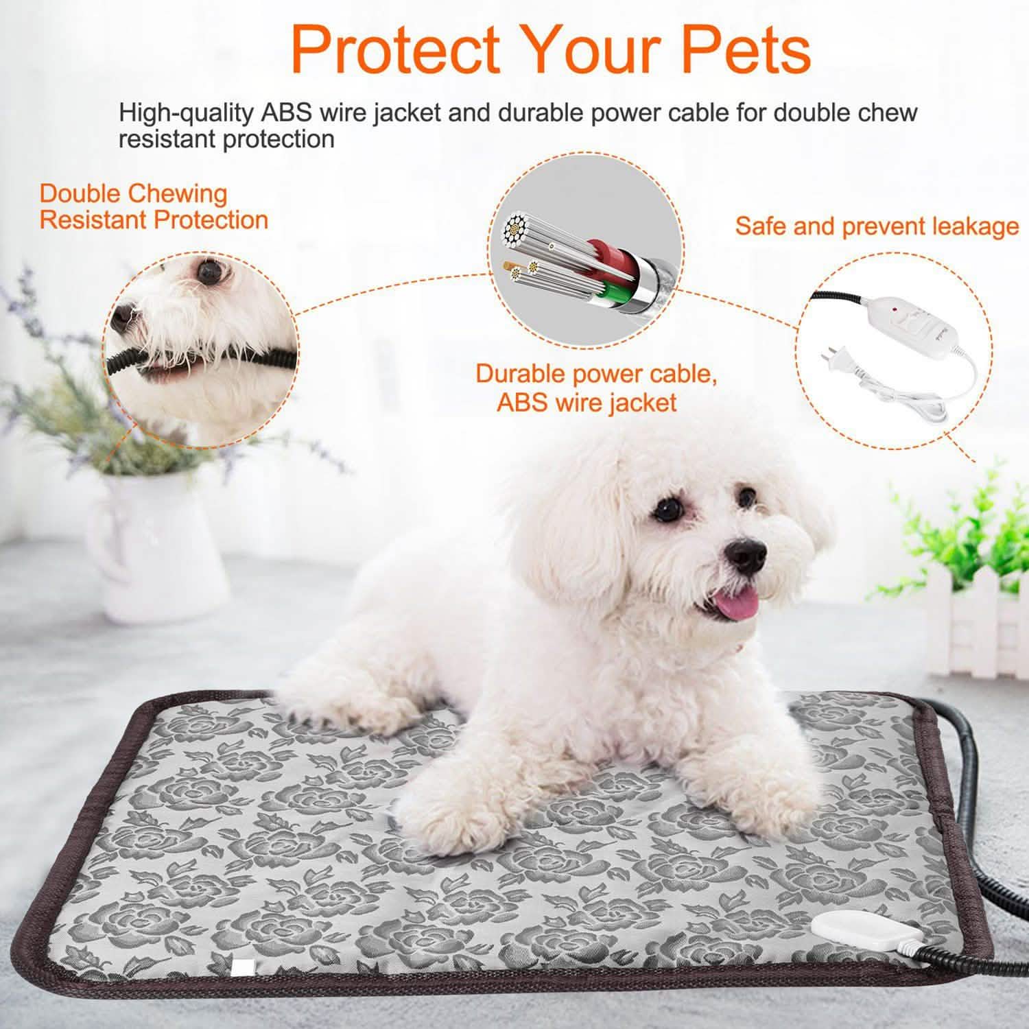 Pet Heating Pat Dog Cat Electric Heating Mat Pet Supplies - Tophatter Daily Deals