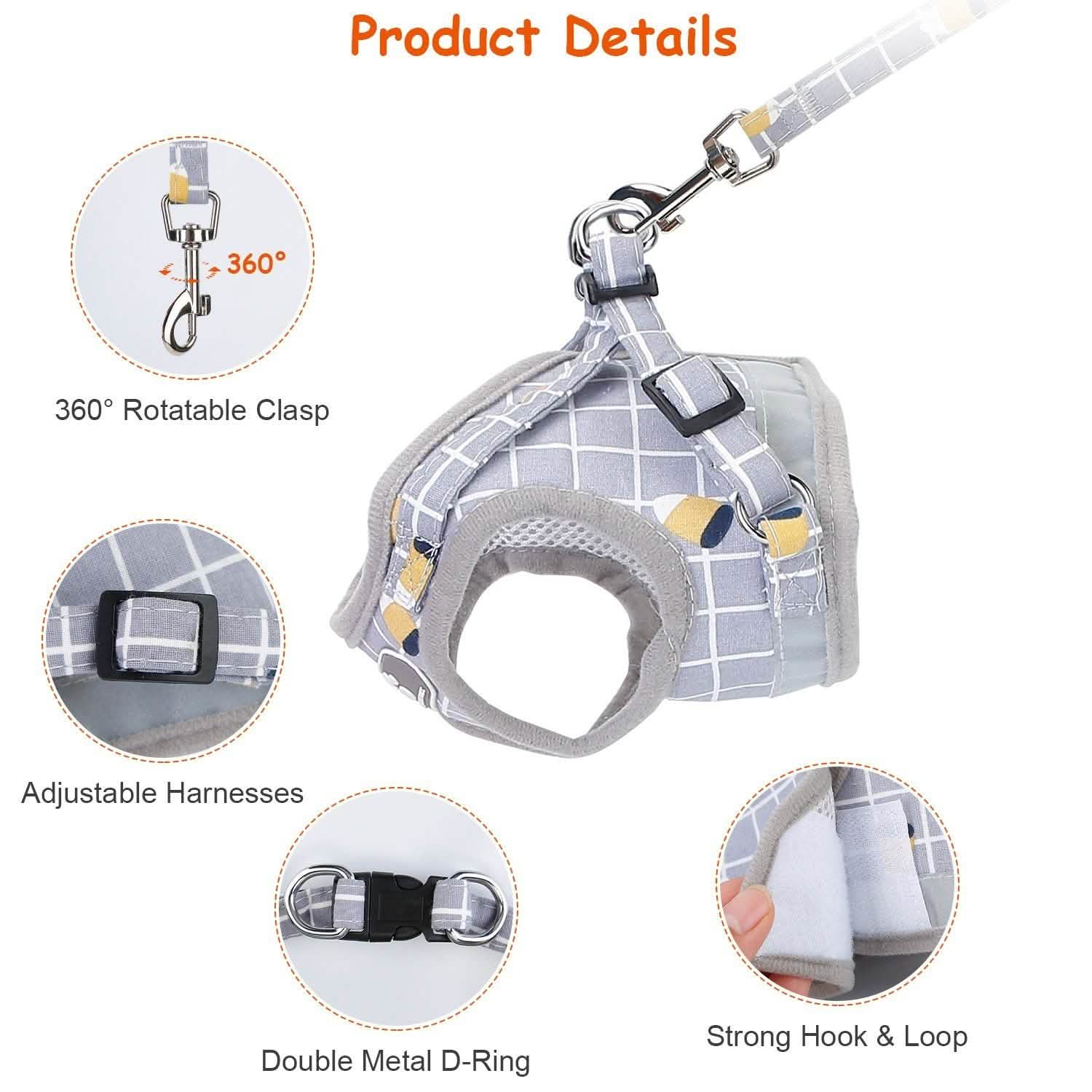 Pet Mesh Harness Dog Leash Puppy Vest Pet Supplies - Tophatter Daily Deals