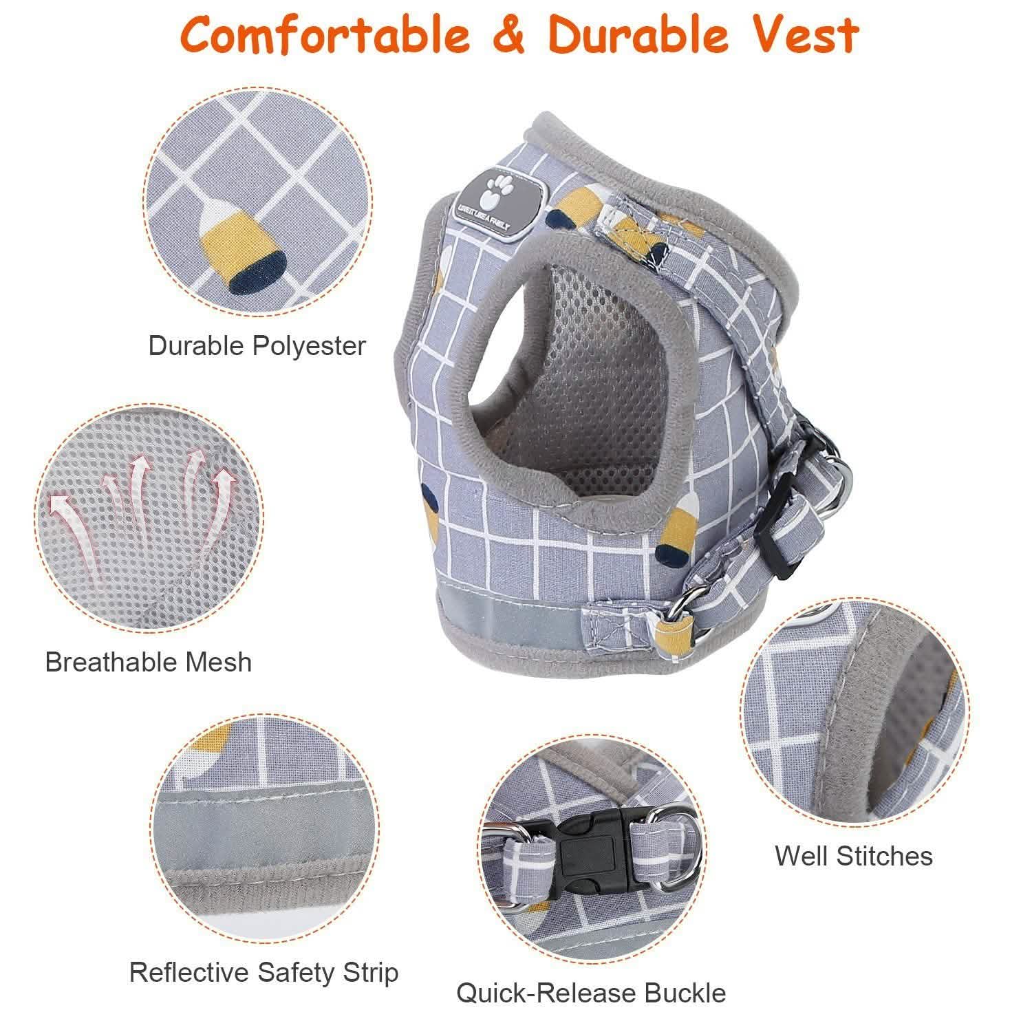 Pet Mesh Harness Dog Leash Puppy Vest Pet Supplies - Tophatter Daily Deals