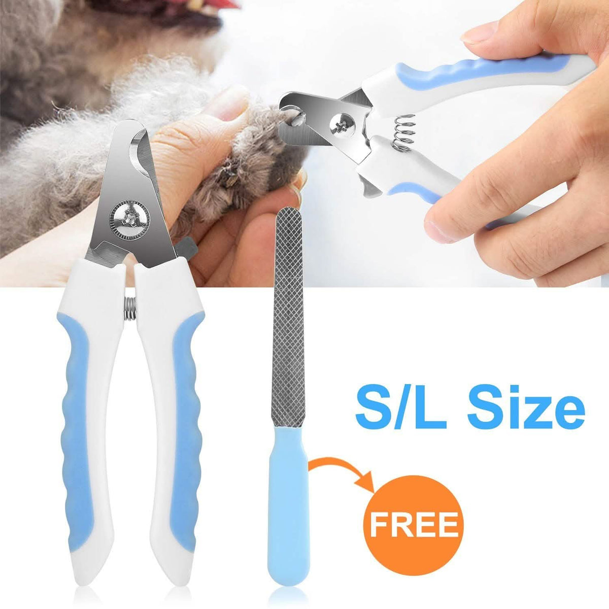 Pet Nail Toe Stainless Steel Trimmer with Nail File Pet Supplies - Tophatter Daily Deals