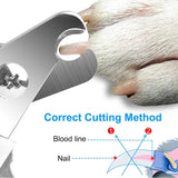 Pet Nail Toe Stainless Steel Trimmer with Nail File Pet Supplies - Tophatter Daily Deals
