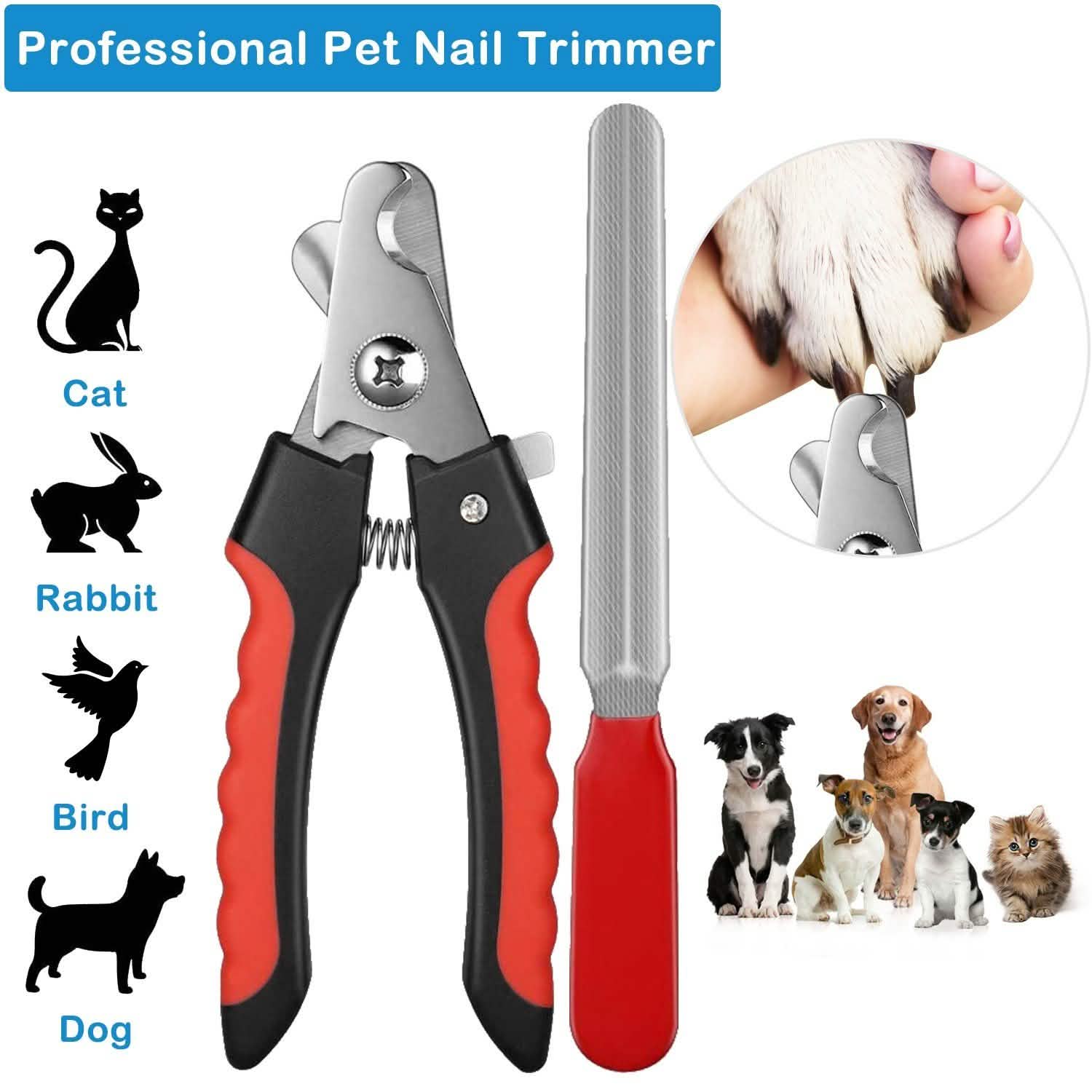 Pet Nail Trimmer with Safety Guard to Avoid Over-Cutting Nails Pet Supplies - Tophatter Daily Deals