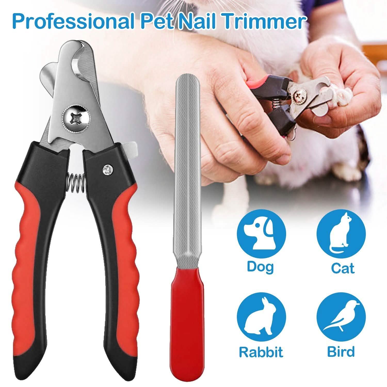 Pet Nail Trimmer with Safety Guard to Avoid Over-Cutting Nails Pet Supplies - Tophatter Daily Deals