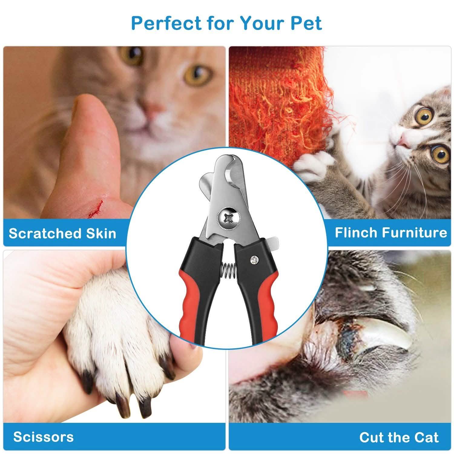 Pet Nail Trimmer with Safety Guard to Avoid Over-Cutting Nails Pet Supplies - Tophatter Daily Deals