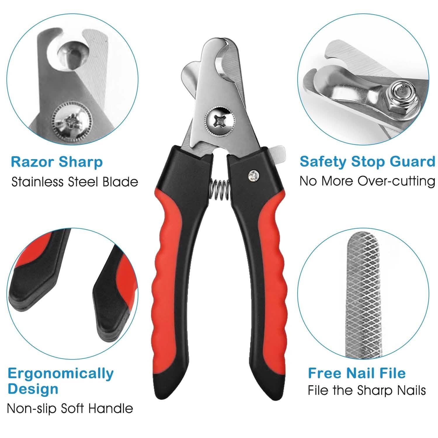 Pet Nail Trimmer with Safety Guard to Avoid Over-Cutting Nails Pet Supplies - Tophatter Daily Deals