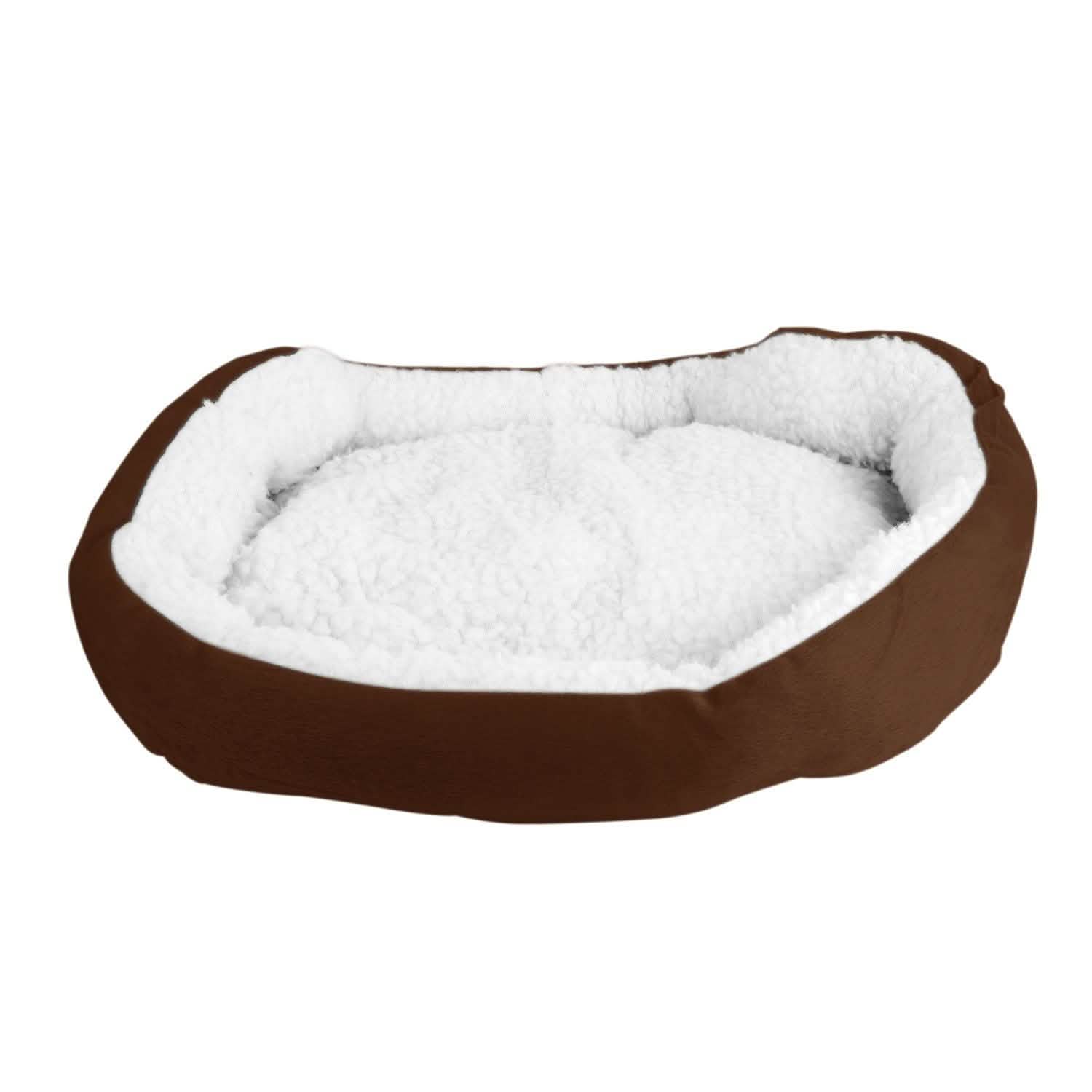 Pet Puppy Cat Soft Warm Fleece Bed Brown Pet Supplies - Tophatter Daily Deals