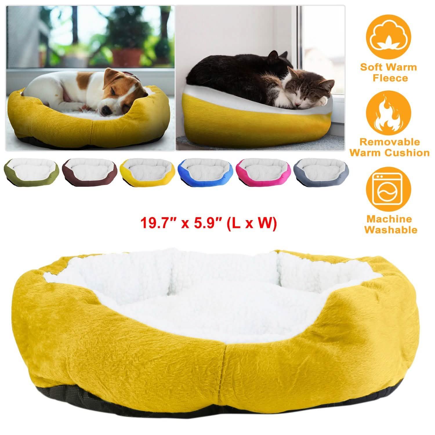 Pet Puppy Cat Soft Warm Fleece Bed Pet Supplies - Tophatter Daily Deals