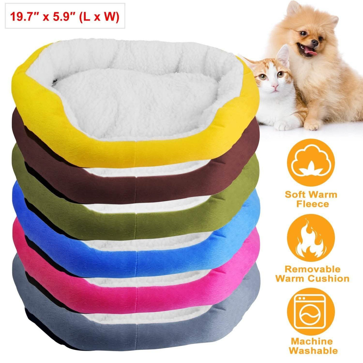 Pet Puppy Cat Soft Warm Fleece Bed Pet Beds - Tophatter Daily Deals